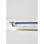 Bella Maison Bleu Blanc Melamin Tepsi Mavi (42x31 Cm) Mavi
