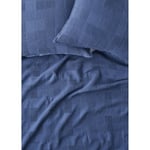 Bella Maison Block Pamuklu Jakarlı Çift Kişilik Yatak Örtüsü Seti Lacivert (240x260 Cm) Lacivert
