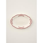 Bella Maison Catherine New Bone Porselen Sunum Tabağı Kırmızı (30,5 Cm) Kırmızı