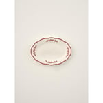 Bella Maison Catherine New Bone Porselen Sunum Tabağı Kırmızı (26 Cm) Kırmızı
