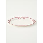 Bella Maison Catherine New Bone Porselen Sunum Tabağı Kırmızı (35,5 Cm) Kırmızı