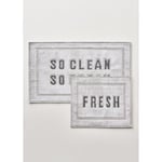 Bella Maison Clean Fresh Paspas Takımı Beyaz (60x100 - 50x60 Cm) Beyaz