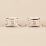 Bella Maison Daily Reminder 2'li Çay Fincan Seti Siyah (240 cc)
