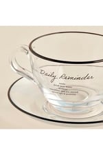 Bella Maison Daily Reminder 2'li Çay Fincan Seti Siyah (240 cc)