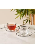 Bella Maison Daily Reminder 2'li Çay Fincan Seti Siyah (240 cc)