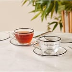 Bella Maison Daily Reminder 2'li Çay Fincan Seti Siyah (240 cc)