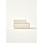 Bella Maison Daisy Scallop Kenar El Havlusu Bej (30x50 Cm) Bej