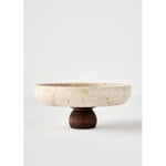 Bella Maison Ephesus Traverten Ayaklı Sunum Kasesi Naturel (25 Cm) Naturel