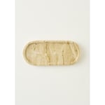 Bella Maison Ephesus Traverten Oval Dekoratif Tabak Naturel (12x28 Cm) Naturel