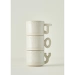 Bella Maison Joy Stoneware Yılbaşı 3'lü Kupa Seti Krem (390 Cc) Krem