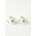 Bella Maison Julia New Bone 2'li Çay Fincanı Seti Yeşil (250 Cc) Yeşil