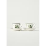 Bella Maison Julia New Bone 2'li Çay Fincanı Seti Yeşil (250 Cc) Yeşil