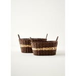 Bella Maison Neroa Kulplu Sepet Naturel (29x24x20 Cm) Naturel