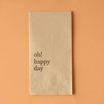 Bella Maison Oh Happy Day 100'lü Kağıt Peçete Kahverengi (33x33 Cm)