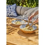 Bella Maison Paisley Mango Salata Servis Seti Mavi (28x8 Cm) Mavi