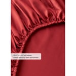 Bella Maison Premium Tencel Çift Kişilik Lastikli Saten Çarşaf Bordo (160x200x35 Cm) Bordo
