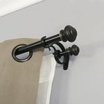 Beme 36-72 inç Urn Çift Çubuk Seti Antik Siyah - Seçenekler: 36-72-Inch, 72-144-Inch, Düz, Çubuk
