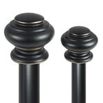 Beme 36-72 inç Urn Çift Çubuk Seti Antik Siyah - Seçenekler: 36-72-Inch, 72-144-Inch, Düz, Çubuk