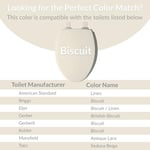 Bemis 7300SLEC 346 klozet kapağı yavaş kapanır ve kolay temizlenir, bisküvi/keten için 1 paket uzatılmış