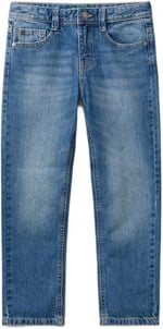Benetton Erkek Çocuk Açık Denim Arkası Logo İşlemeli 5 Cepli Düz Kesim Denim Pantolon - Seçenekler: 6-7 Yıl, 7-8 Yıl, 8-9 Yıl, 10-11 Yıl, 11-12 Yıl, 13-14 Yıl