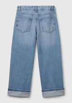 Benetton Erkek Çocuk Açık Denim Yırtıklı Eskitilmiş Efektli Straight Fit Denim Pantolon