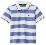 Benetton Erkek Çocuk Açık Mix Çizgili Logo Nakışlı Polo Yaka Küçük Çocuk T-Shirt