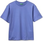Benetton Erkek Çocuk Beyaz Baskılı Bisiklet Yaka Kısa Kollu T-Shirt