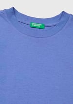 Benetton Erkek Çocuk Beyaz Baskılı Bisiklet Yaka Kısa Kollu T-Shirt