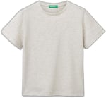 Benetton Erkek Çocuk Ekru Grafik Baskılı T-Shirt