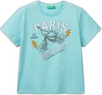 Benetton Erkek Çocuk Ekru Grafik Baskılı T-Shirt