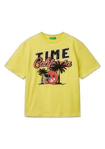 Benetton Erkek Çocuk Lacivert Slogan Baskılı T-Shirt