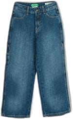 Benetton Erkek Çocuk Lacivert Tek Kargo Cepli Denim Pantolon
