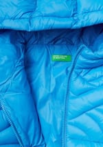 Benetton Erkek Çocuk Mavi Logo İşlemeli Mont