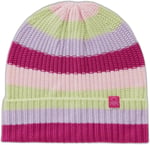 Benetton Erkek Çocuk Pembe Mix Logo Etiketli Renk Bloklu Örgü Bere