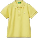 Benetton Erkek Çocuk Sarı Logolu Pike Polo T-Shirt