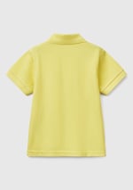 Benetton Erkek Çocuk Sarı Logolu Pike Polo T-Shirt