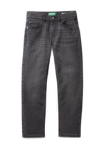 Benetton Erkek Çocuk Siyah 5 Cepli Slim Fit Denim Pantolon