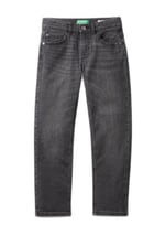 Benetton Erkek Çocuk Siyah 5 Cepli Slim Fit Denim Pantolon