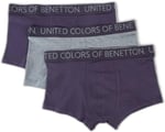 Benetton Erkek Siyah Beli Logo Detaylı 3'lü Boxer Seti