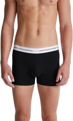 Benetton Erkek Siyah Yazı Şeritli Koton Boxer