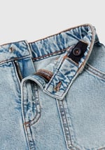 Benetton Kız Çocuk Açık Denim Arka Cebi Logo İşlemeli Cep Detaylı Denim Etek