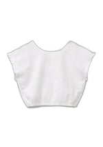 Benetton Kız Çocuk Beyaz Keten Karışımlı Bluz