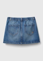 Benetton Kız Çocuk Denim Denim Mini Etek