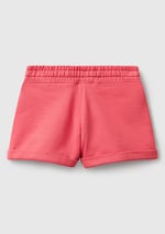 Benetton Kız Çocuk Fuşya Logolu Sweat Şort