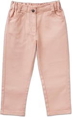 Benetton Kız Çocuk Pastel Pembe Beli Büzgülü 4 Cepli Boru Paça Pantolon