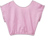 Benetton Kız Çocuk Pembe Keten Karışımlı Bluz