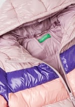 Benetton Kız Çocuk Pembe Parlak Pufa Mont