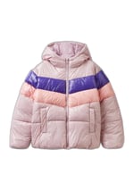 Benetton Kız Çocuk Pembe Parlak Pufa Mont