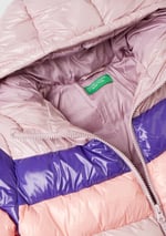 Benetton Kız Çocuk Pembe Parlak Pufa Mont