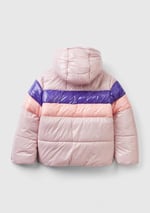 Benetton Kız Çocuk Pembe Parlak Pufa Mont
